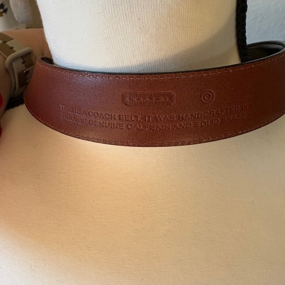Vintage Coach Black Leather Belt Solid Brass Buckle Handcrafted USA main image 7